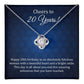 20th Birthday Necklace Gift for Her with Milestone Quote