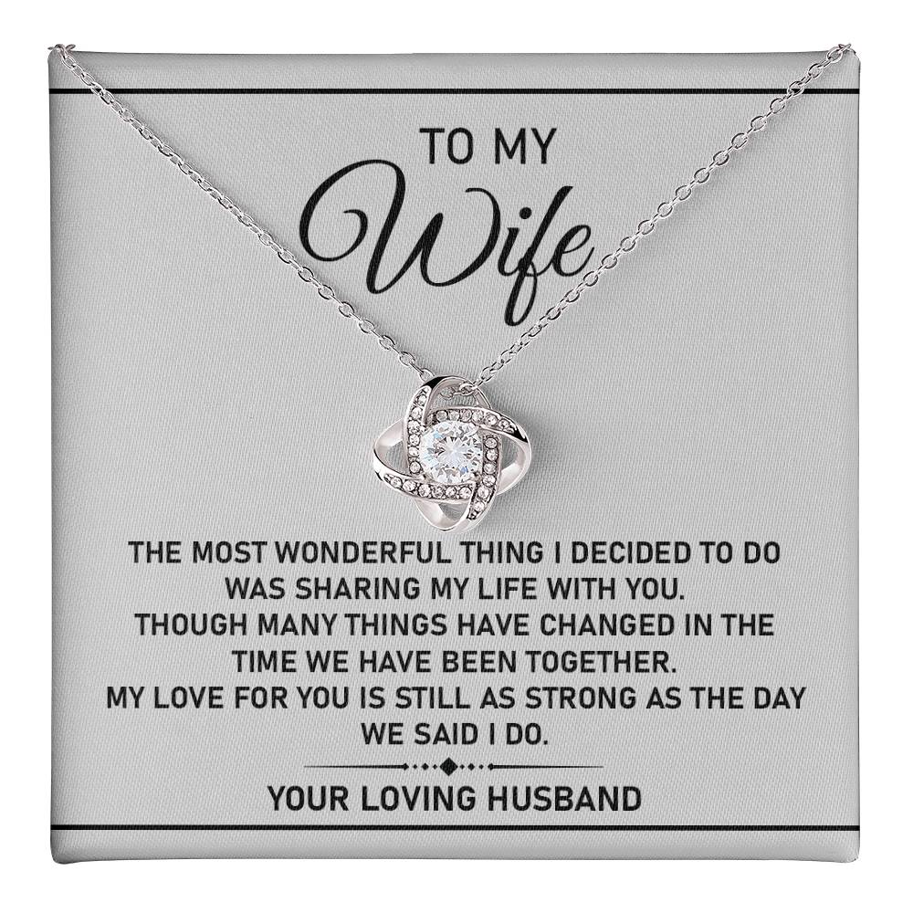 Wife Necklace Gift from Husband with Love Message Card