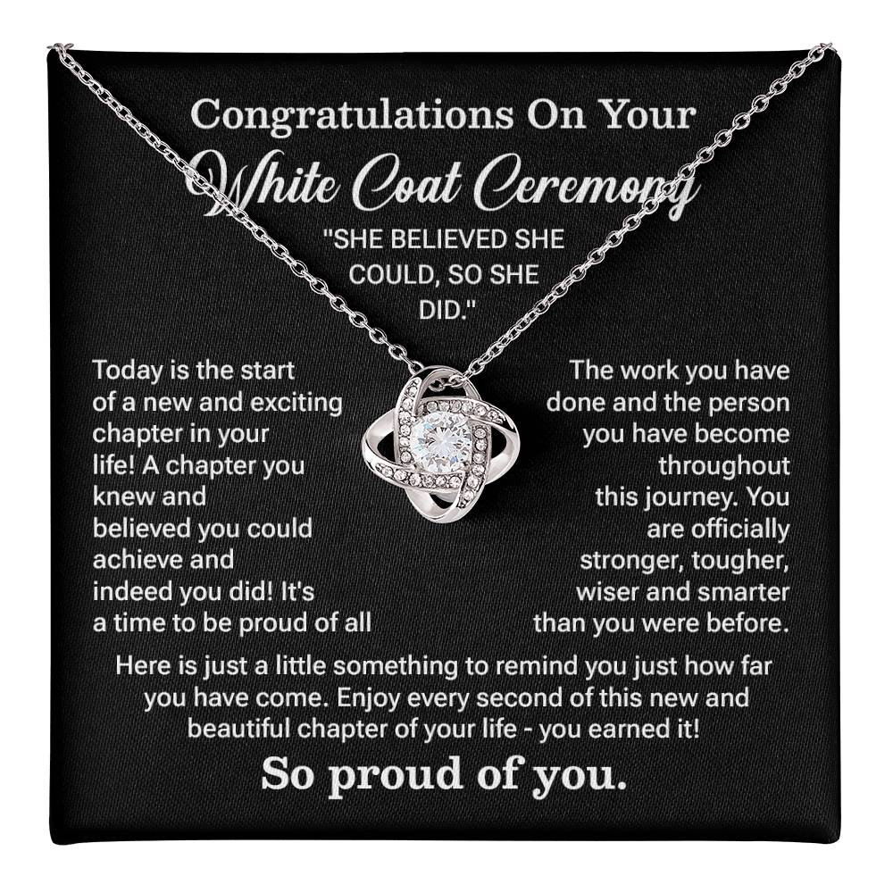 Congratulations On Your New White Coat Ceremony Congratulations Necklace White Coat Ceremony Inspirational Jewelry Gift New Chapter Necklace Meaningful Gift For Graduates Emotional Connection Necklace Motivational Jewelry