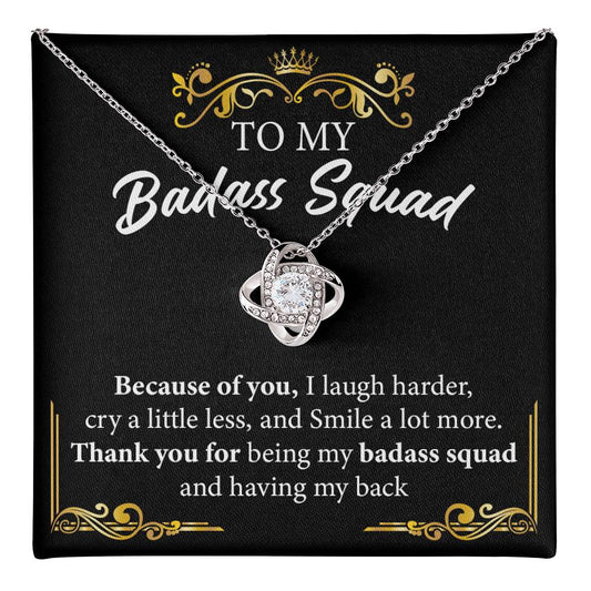 Badass Squad Necklace Gift for Best Friends