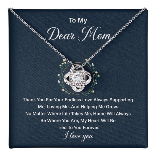 Necklace Gift for Mom from Daughter with Loving Message