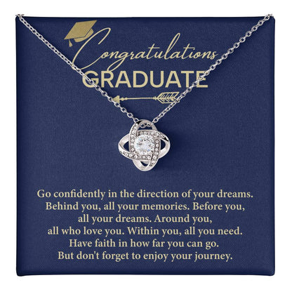 Graduation Necklace Gift For Women With Message Card