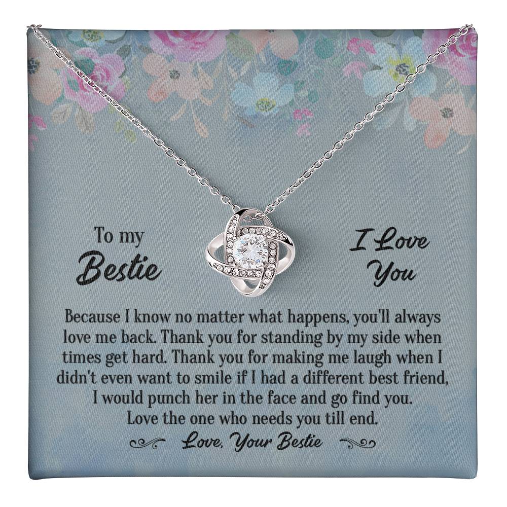 Best Friend Necklace Gift from Bestie with Heartfelt Message Card