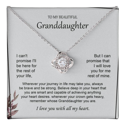 Granddaughter Necklace from Grandma with Message Card