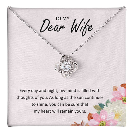 To My Dear Wife Necklace Romantic Gift for Her