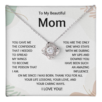 To My Beautiful Mom Necklace – Heartfelt Gift