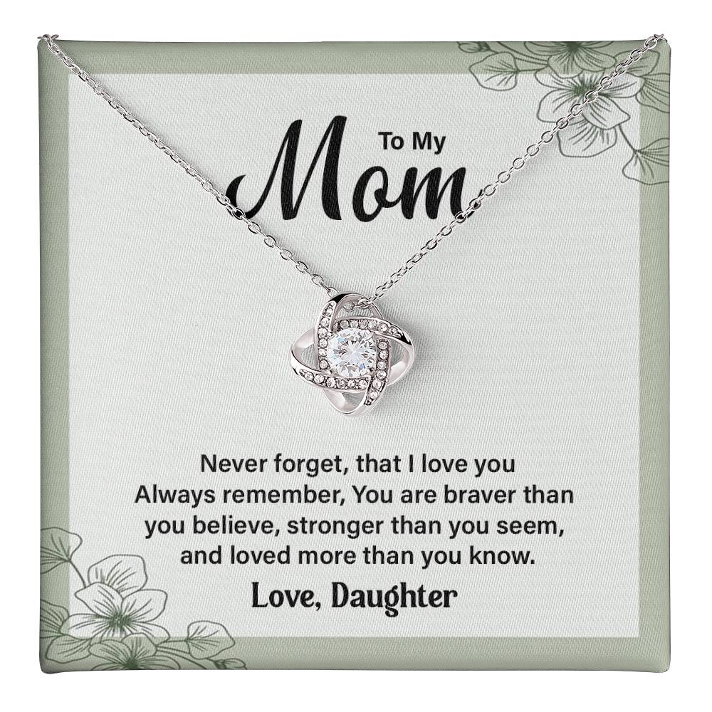 Daughter to Mom Necklace Gift – with Message Card