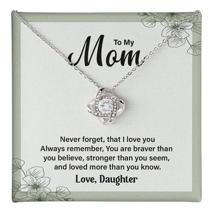 Daughter to Mom Necklace Gift – with Message Card