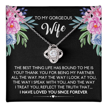 Wife Necklace Gift from Husband with Romantic Message Card