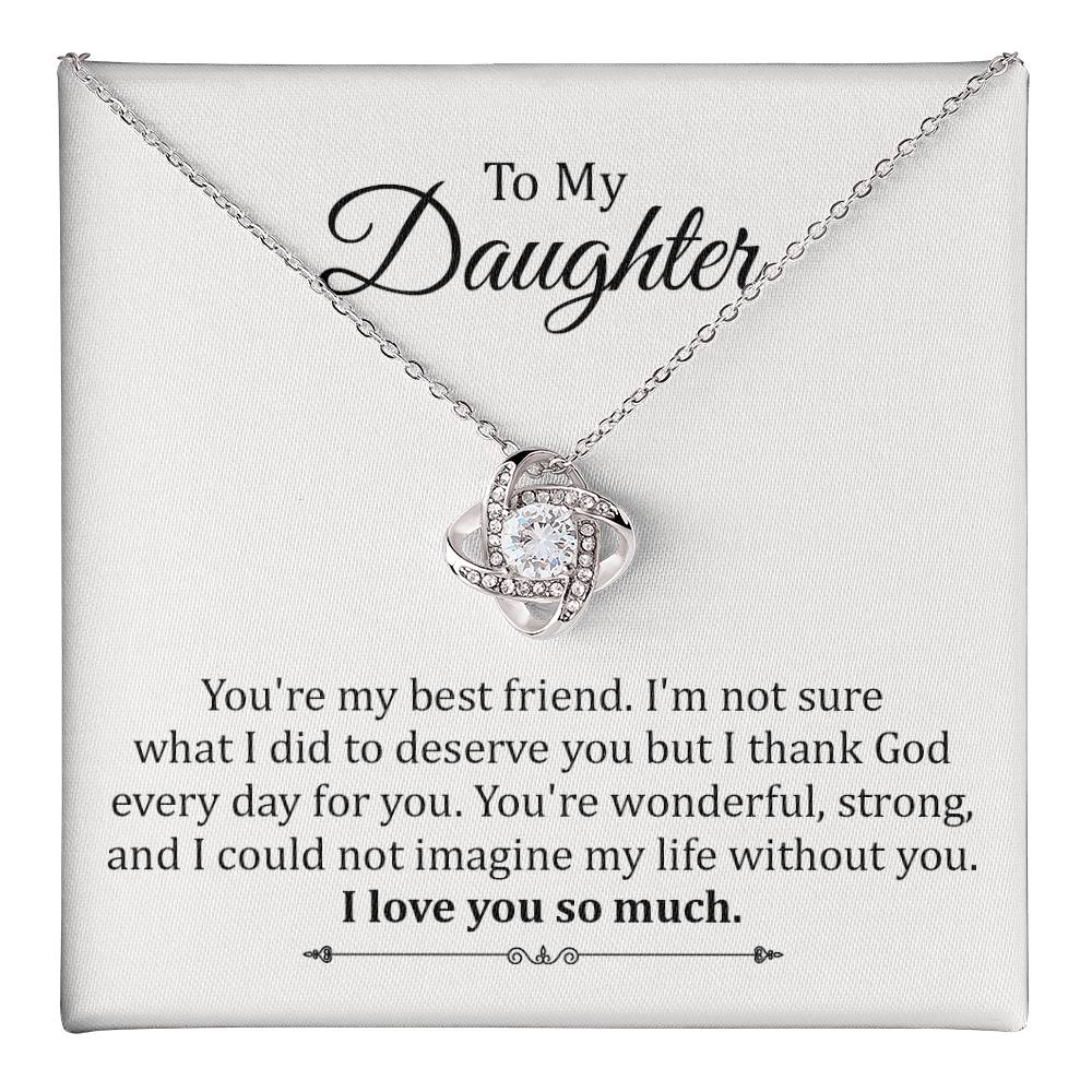 Daughter Necklace Gift from Mom with Love Note
