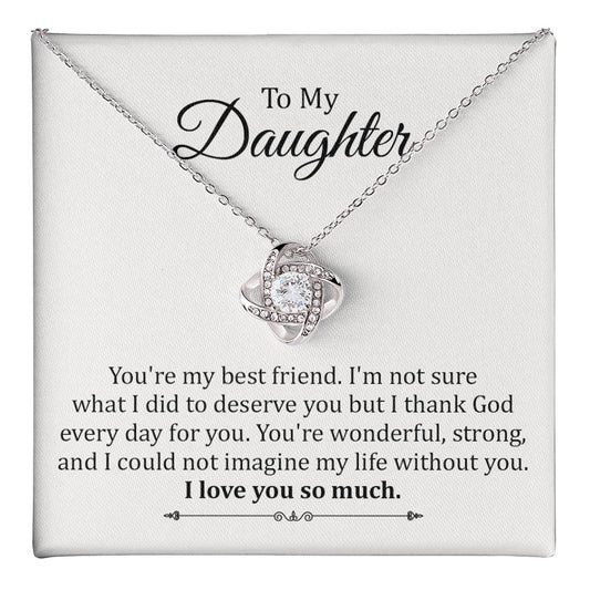 Daughter Necklace Gift from Mom with Love Note