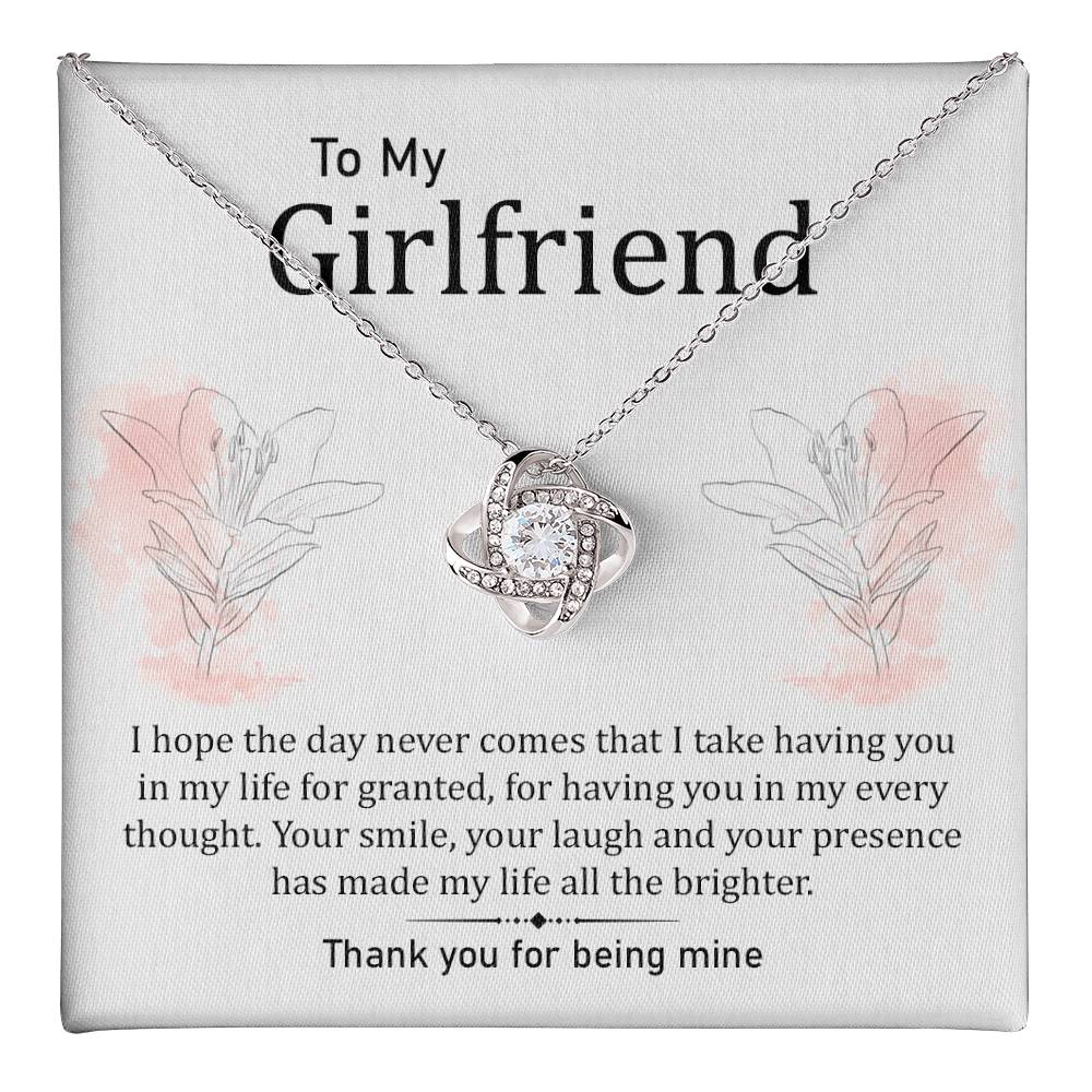 Girlfriend Necklace Gift with Romantic Message Card