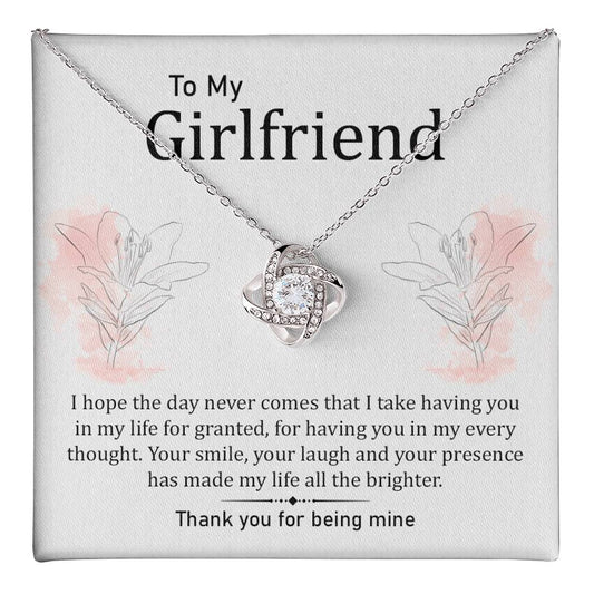 Girlfriend Necklace Gift with Romantic Message Card