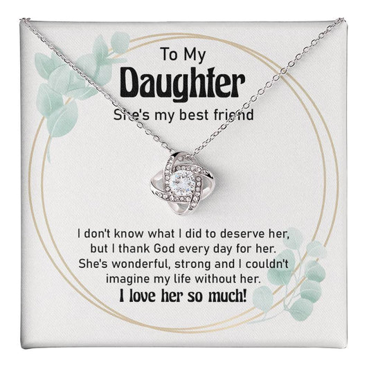 Daughter Necklace from Parent with Heartfelt Card