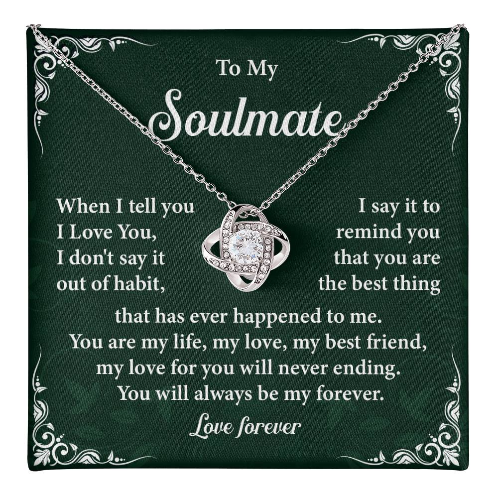 Soulmate Necklace Gift for Her – Message Card Box