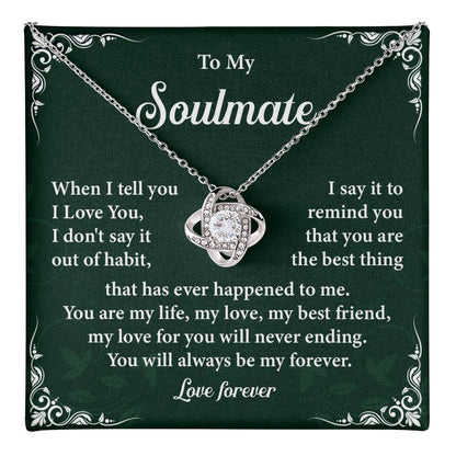 Soulmate Necklace Gift for Her – Message Card Box