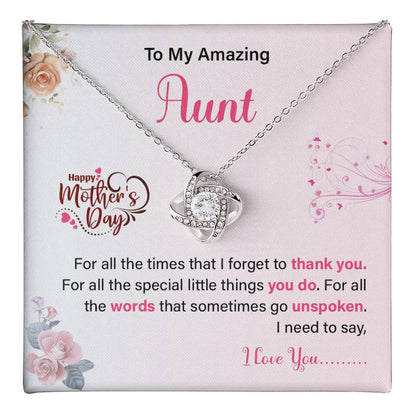 Mother’s Day Gift for Aunt – Love Knot Necklace