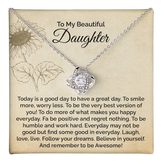 Inspirational Daughter Necklace Gift from Mom or Dad