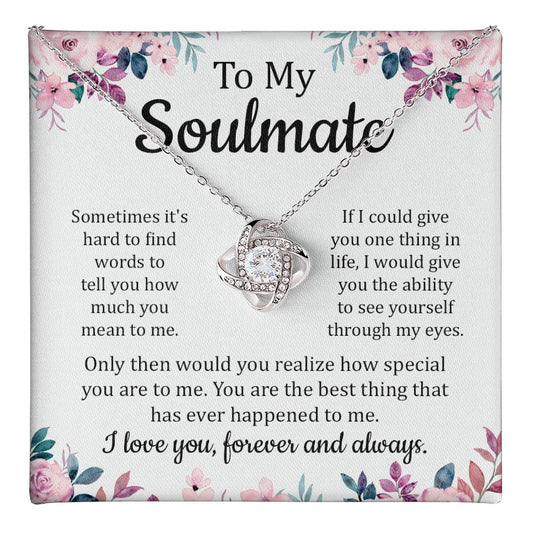 Soulmate Necklace Gift with Loving Message Card