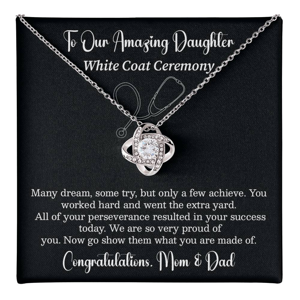 To Our Amazing Daughter On Your White Coat Ceremony Best Wishes Necklace You Are Amazing Necklace Personal Growth Jewelry Motivational Jewelry For New Beginnings Emotional Connection Necklace Meaningful Gift From Parents Congratulations Necklace