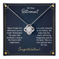 Retirement Necklace Gift for Women with Elegant Message Card