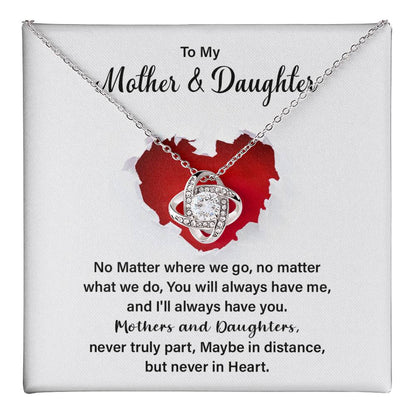 Mother and Daughter Necklace Gift – with Gift Box
