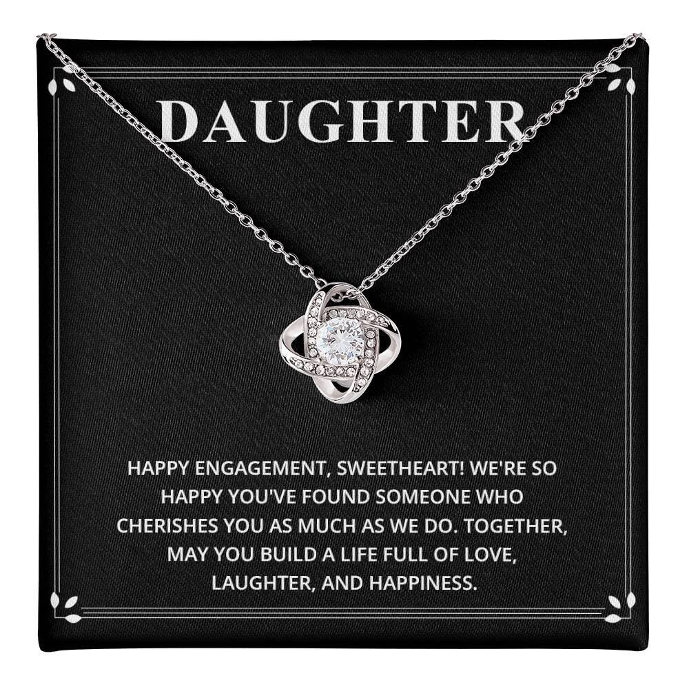 Daughter Happy Engagement Necklace Daughter Engagement Necklace Happy Engagement Gift For Daughter Sentimental Gift For Daughter’s Engagement Jewelry Gift For Daughter’s Engagement Daughter Love And Joy Gift Meaningful Engagement Gift For Daughter