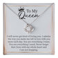 Romantic Queen Necklace Gift with Love Message