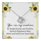 Sunshine Necklace Gift with Positive Message Card