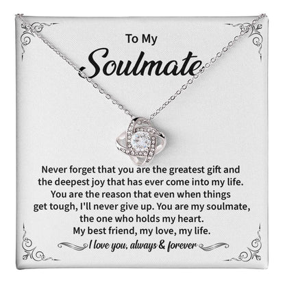 Soulmate Necklace Gift for Her with Message Card