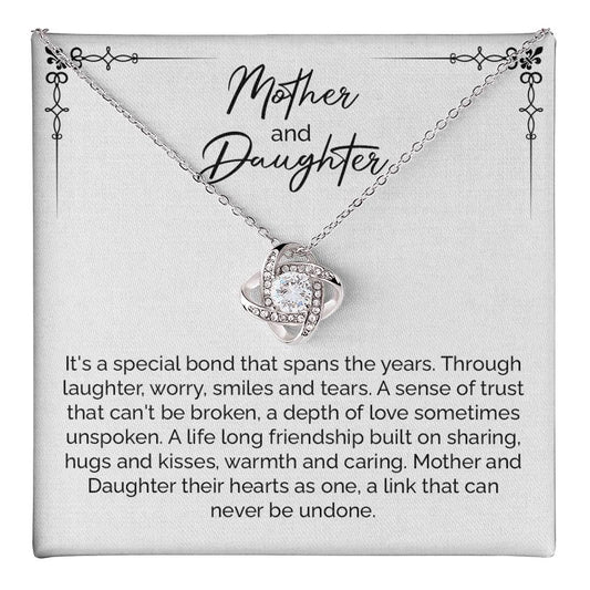 Mother Daughter Necklace Gift with Heartfelt Message