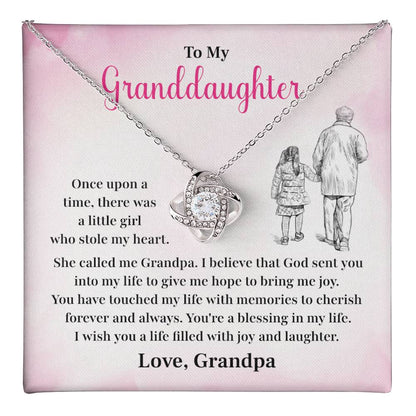 Granddaughter Necklace from Grandpa – Joy & Love Gift Box