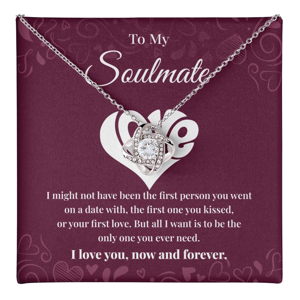 Soulmate Necklace Gift for Her with Message Card