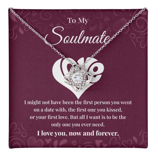Soulmate Necklace Gift for Her with Message Card