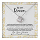 Queen Necklace Gift from Husband with Love Message