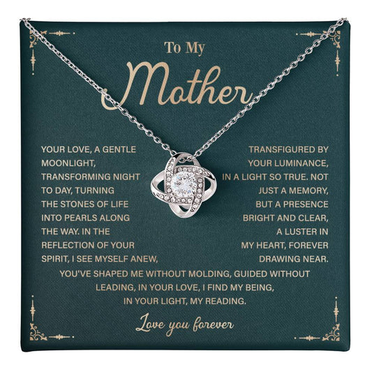 To My Mother Necklace Gift with Heartfelt Message Card
