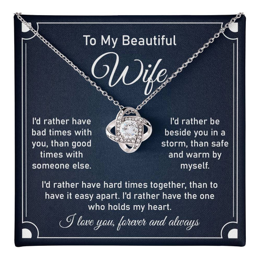 Wife Necklace Gift with Love Message