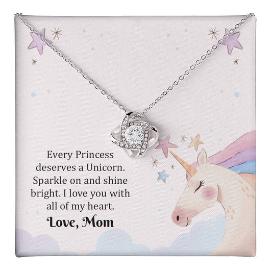 Unicorn Necklace Gift for Daughter from Mom