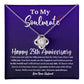 25 Year Anniversary Necklace for Soulmate