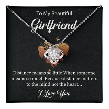 Long Distance Gift for Girlfriend Necklace with Card