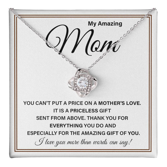 Mom Necklace Gift from Daughter with Love Message
