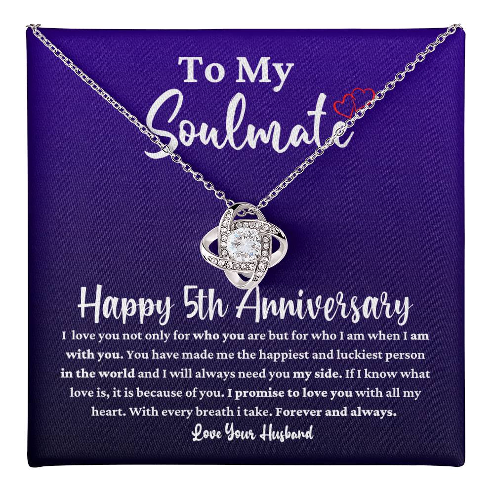 5th Anniversary Necklace for Soulmate From Husband