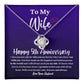 5th Anniversary Necklace for Wife from Husband