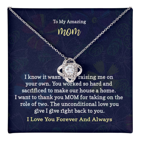 Single Mom Necklace Gift From Daughter and Son