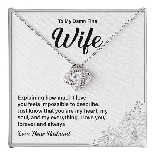 Wife Necklace Gift from Husband with Gift Card