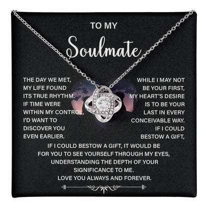 Soulmate Necklace Gift – Love You Always & Forever