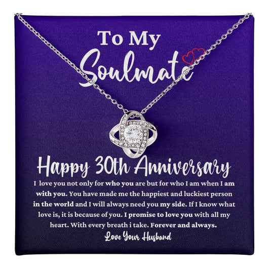 30 Year Anniversary Necklace for Soulmate