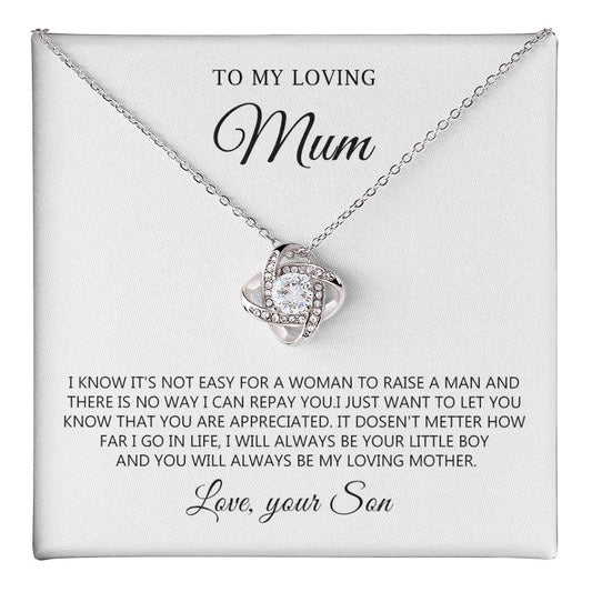 To My Loving Mum Necklace Gift from Son