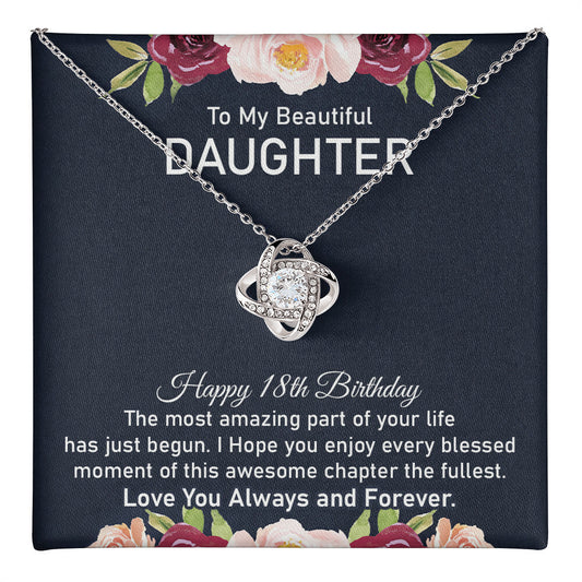 18th Birthday Necklace for Daughter Gift With Message Card