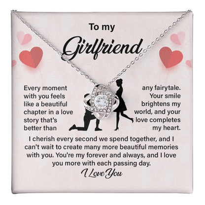 Girlfriend Necklace Gift with Sweet Love Message Card